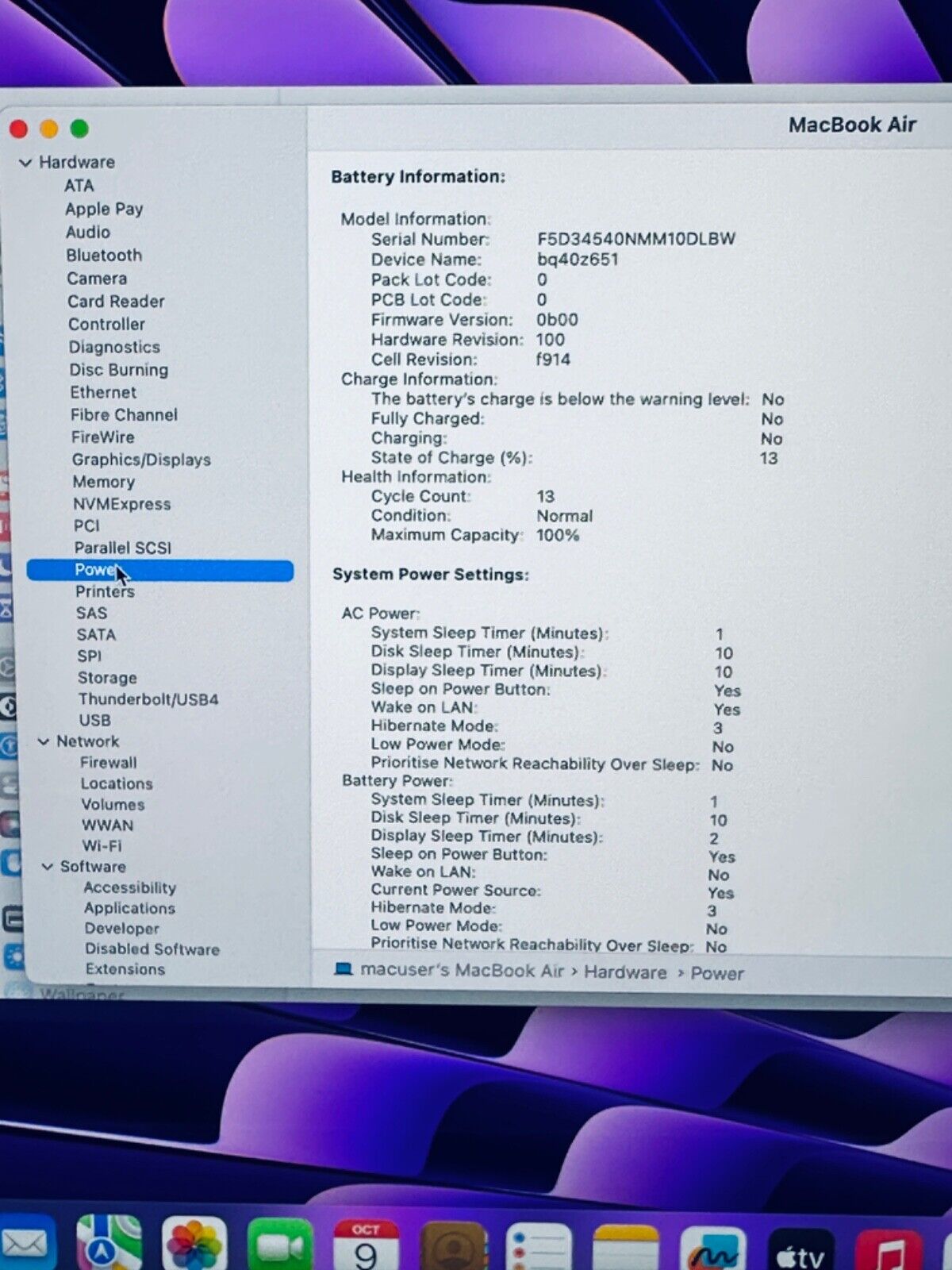 Apple M2 MacBook Air 13-Inch 8-Core CPU 8-Core GPU 8GB, 256GB SSD In Space Grey