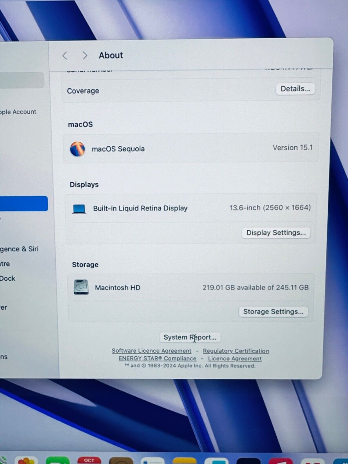 Apple M2 MacBook Air 13-Inch 8-Core CPU 8-Core GPU 8GB, 256GB SSD In Space Grey