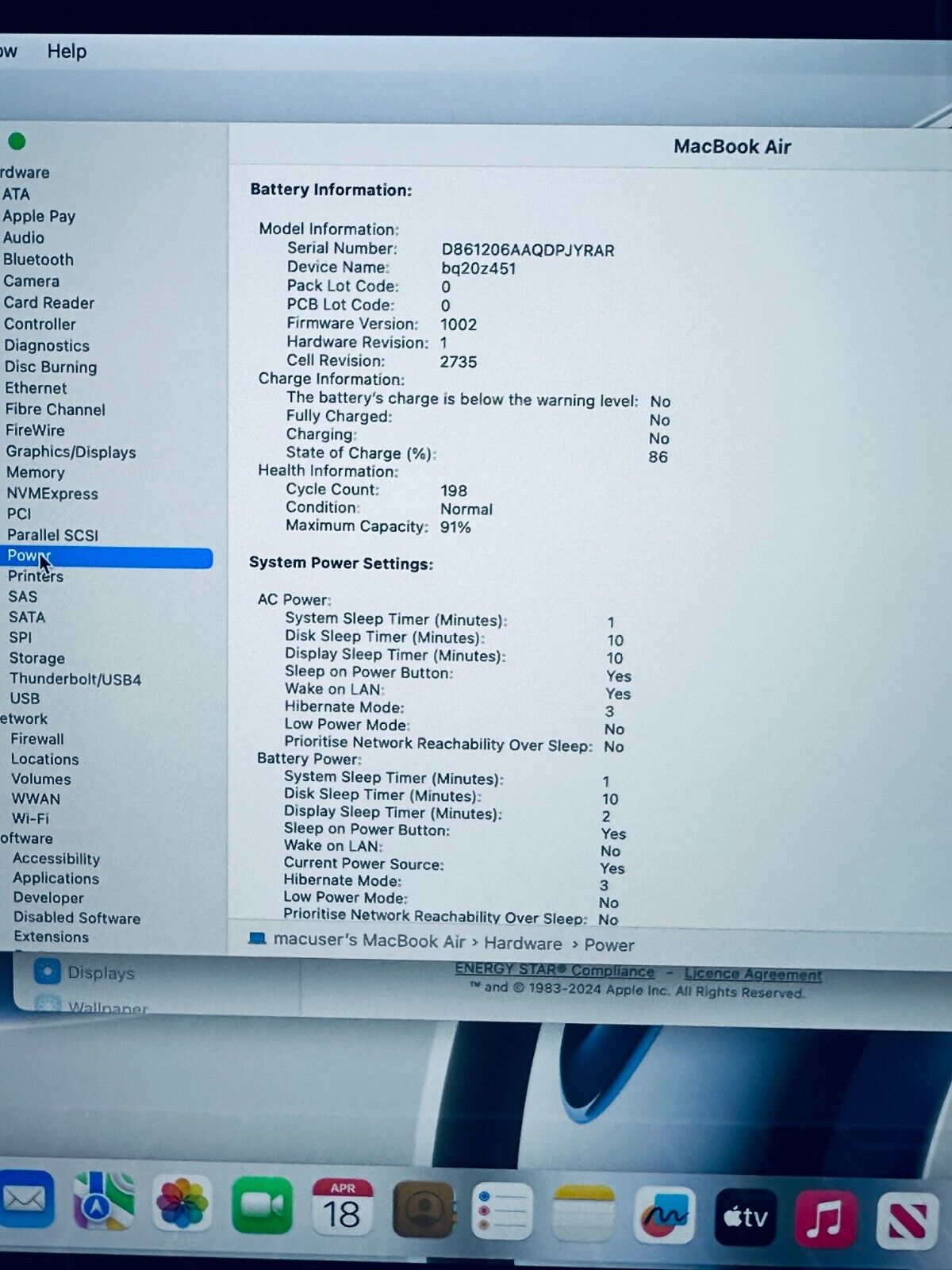 Apple MacBook Air 13" Retina M1 8-Core CPU 7-Core GPU 8GB Ram 256GB SSD Silver