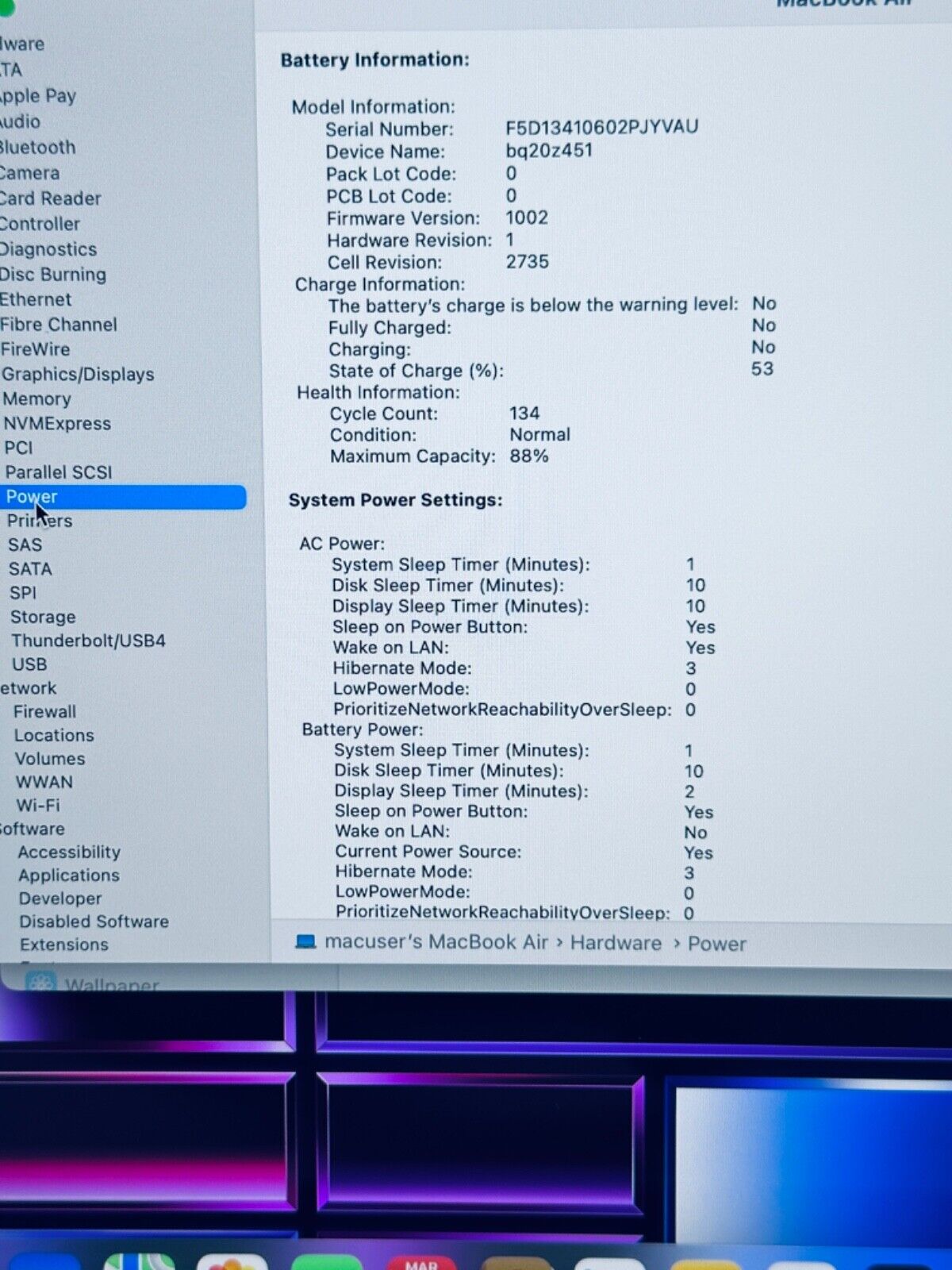 Apple MacBook Air 13" Retina M1 8-Core CPU 8-Core GPU 8GB Ram 512GB SSD Sp Grey