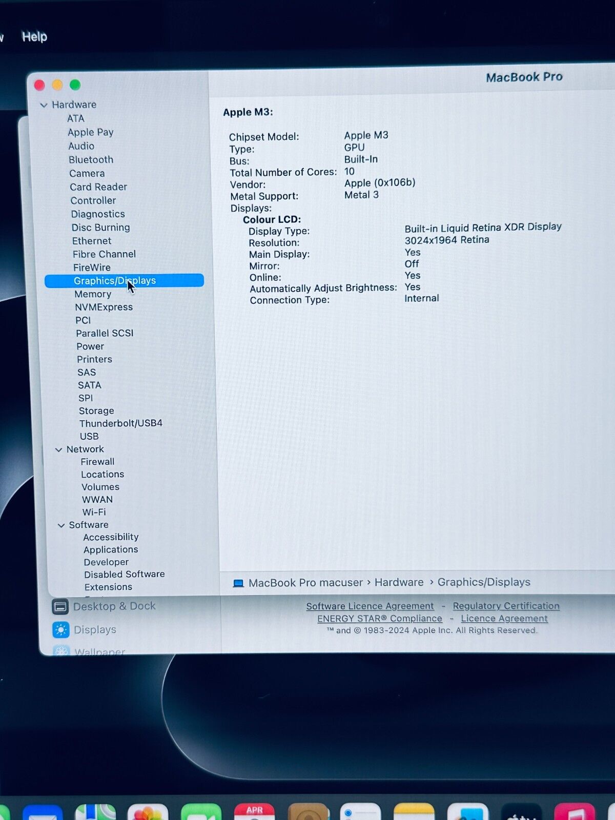 Apple MacBook Pro 14" 2023 M3 8-Core CPU 10-Core GPU 8GB 512GB SSD In Space Grey