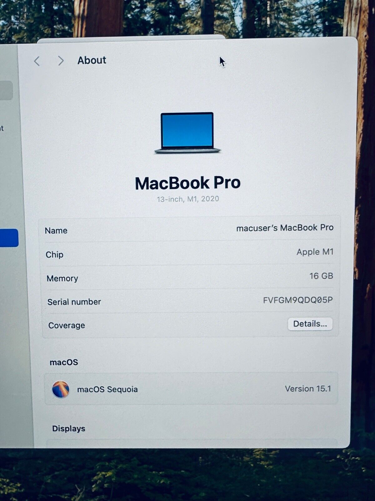 Apple M1 MacBook Pro 13-Inch Touch Bar 8-Core CPU 8-GPU 16GB Ram 512GB SSD Grey