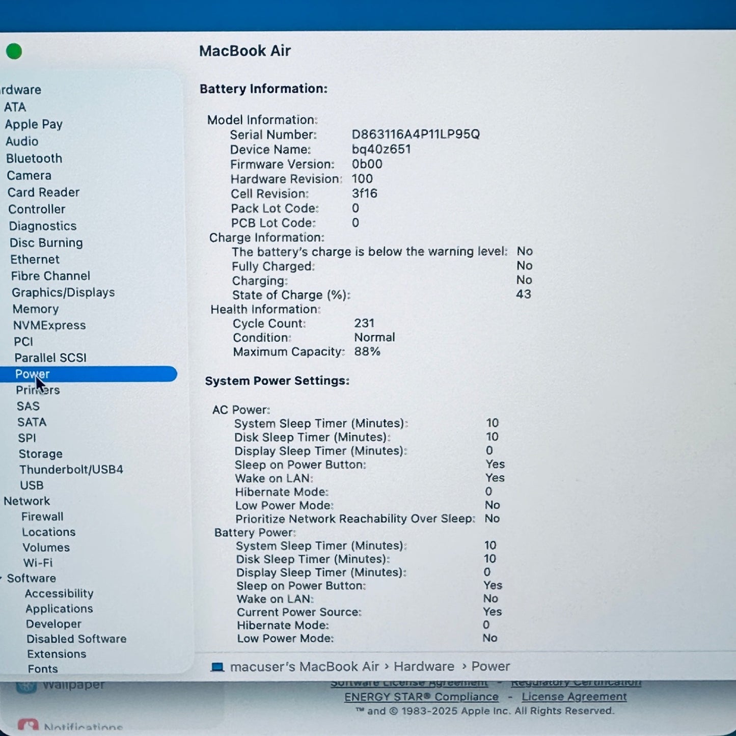 MacBook Air 15-Inch M2 8-Core CPU 10-Core GPU 8GB 256GB Silver 12M Warranty