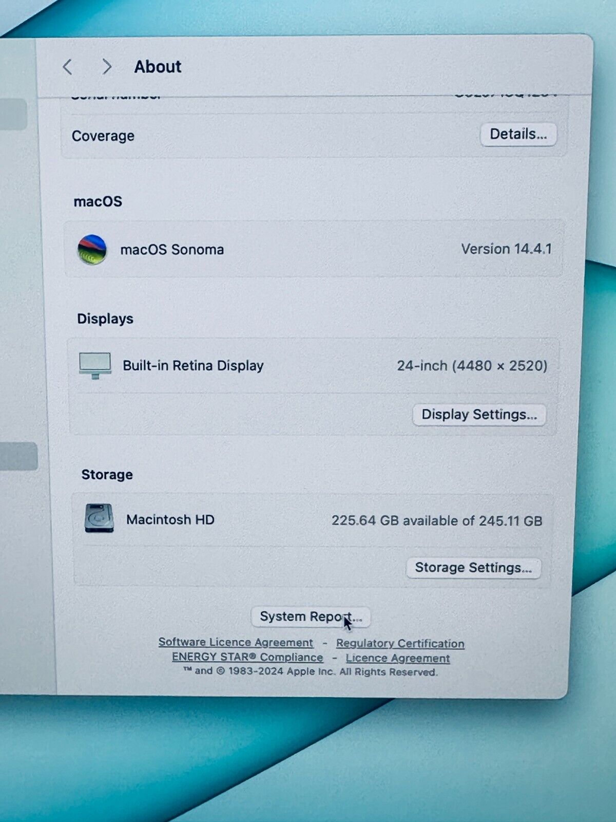 Apple iMac 24 4.5K M1 8GB RAM 256GB SSD 8-Core CPU 7‑Core GPU In Green
