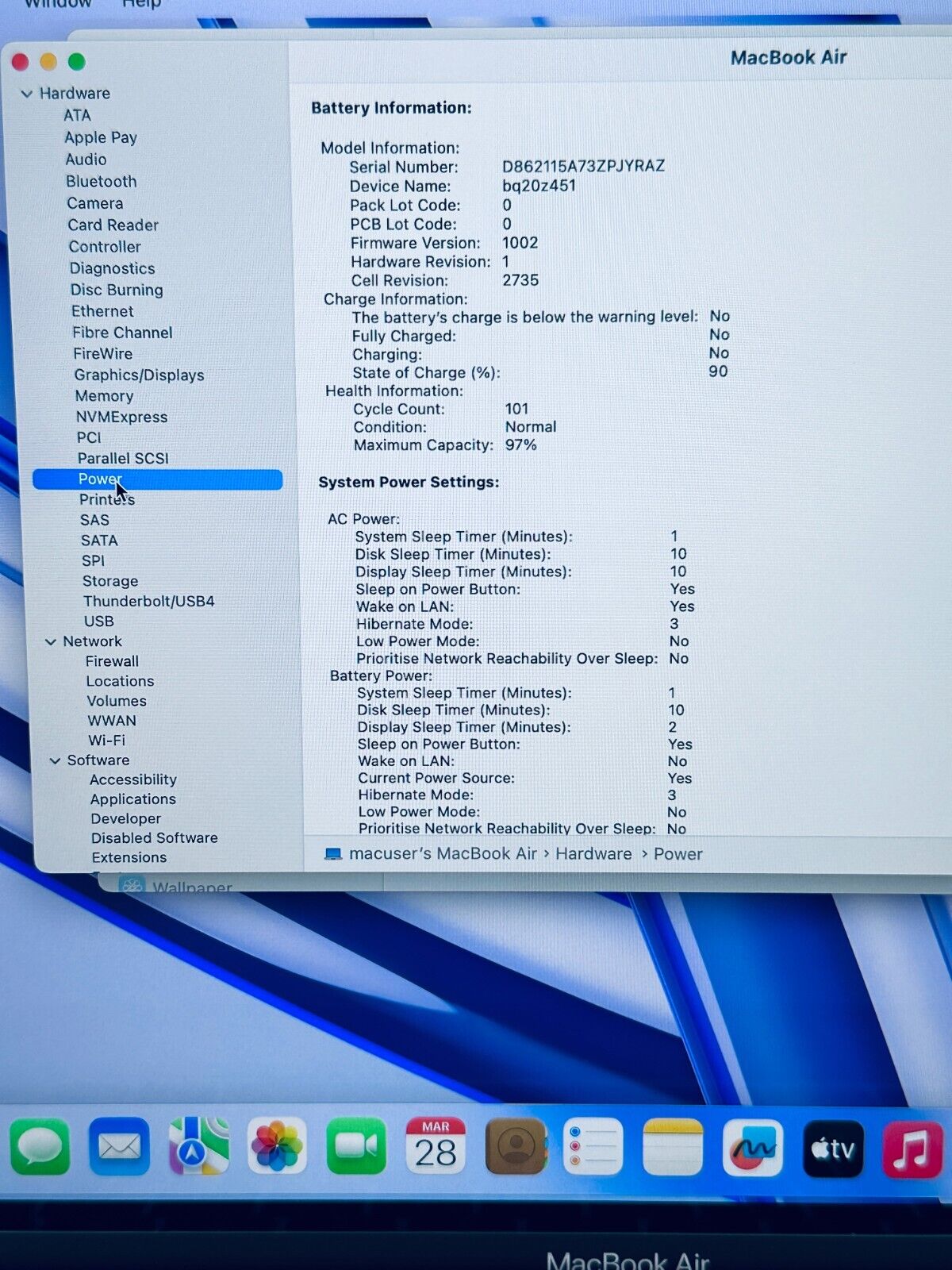 Apple MacBook Air 13" Retina M1 8-Core CPU 7-Core GPU 8GB Ram 256GB SSD Silver