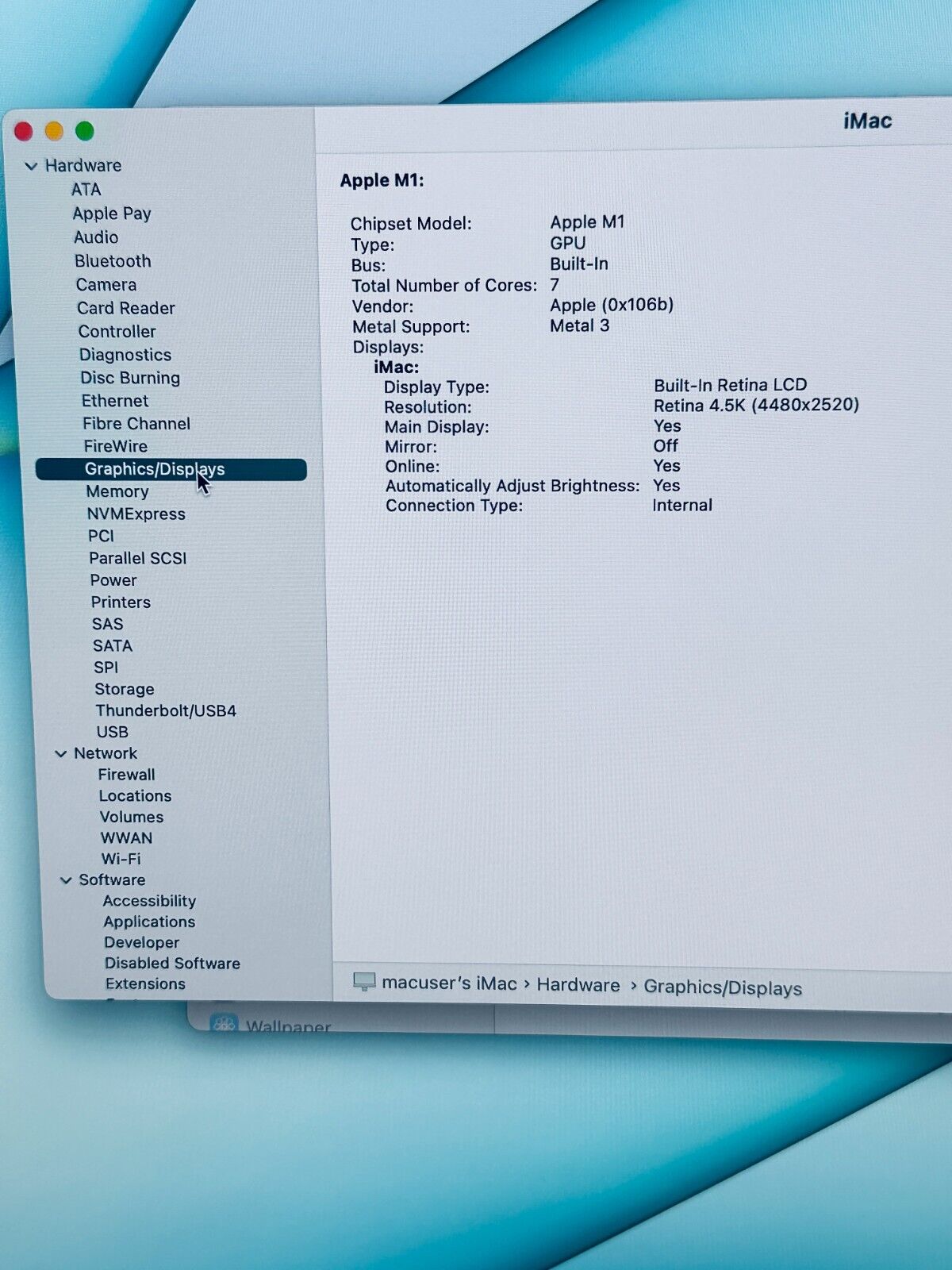 Apple iMac 24 4.5K M1 8GB RAM 256GB SSD 8-Core CPU 7‑Core GPU In Green