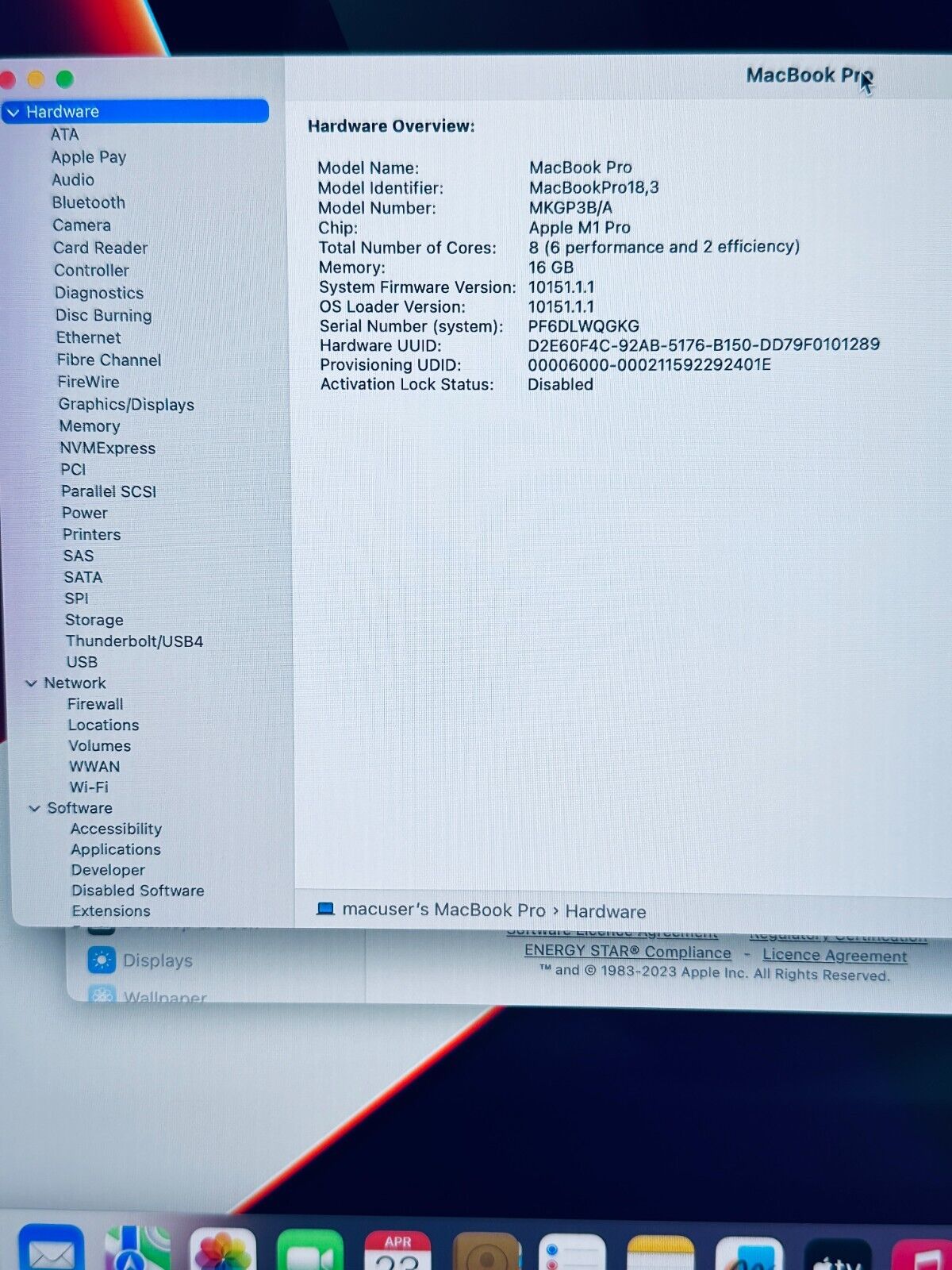 Apple MacBook Pro 14" M1 Pro 8-Core CPU 14-Core GPU 16GB 512GB SSD In Space Grey