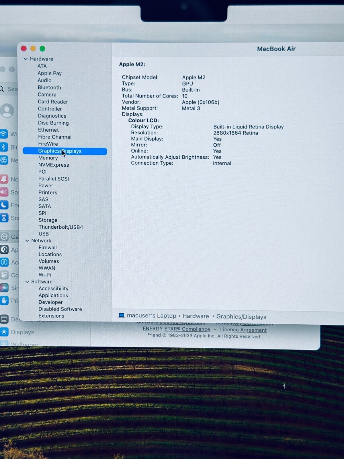Apple MacBook Air 15.3" M2 8-Core CPU 10-Core GPU 8GB 256GB, In Blue, 15 Cycles