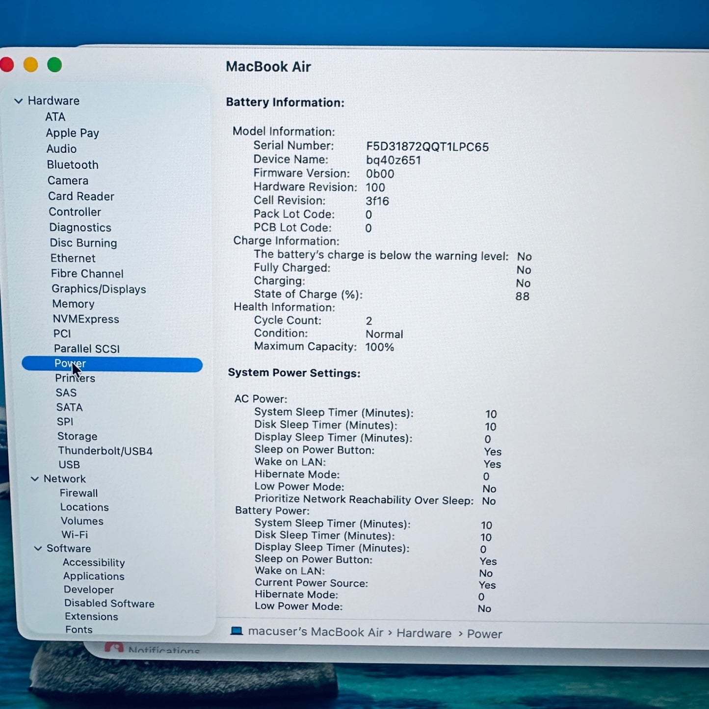 MacBook Air 15-Inch M2 8-Core CPU 10-Core GPU 8GB 512GB Midnight Blue + Warranty