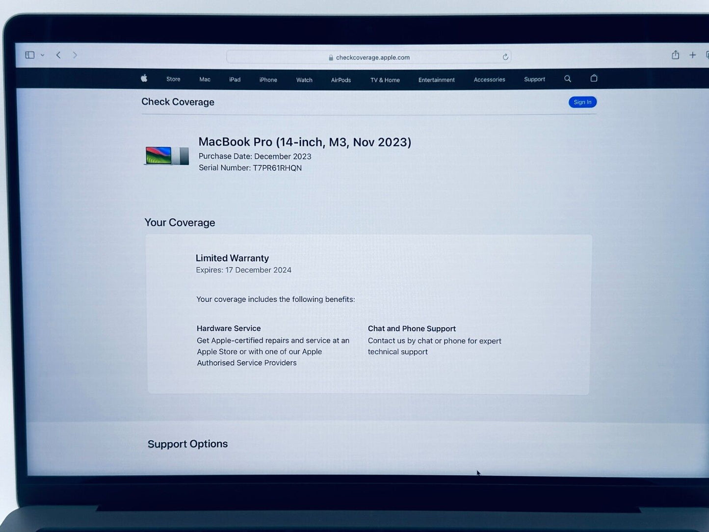 Apple MacBook Pro 14" 2023 M3 8-Core CPU 10-Core GPU 8GB 512GB SSD In Space Grey