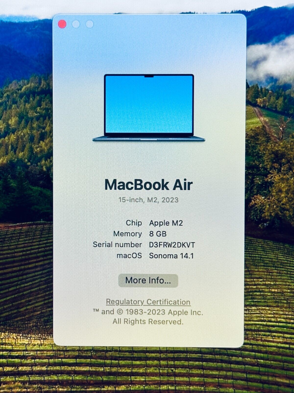 Apple MacBook Air 15.3" M2 8-Core CPU 10-Core GPU 8GB 256GB, In Blue, 15 Cycles