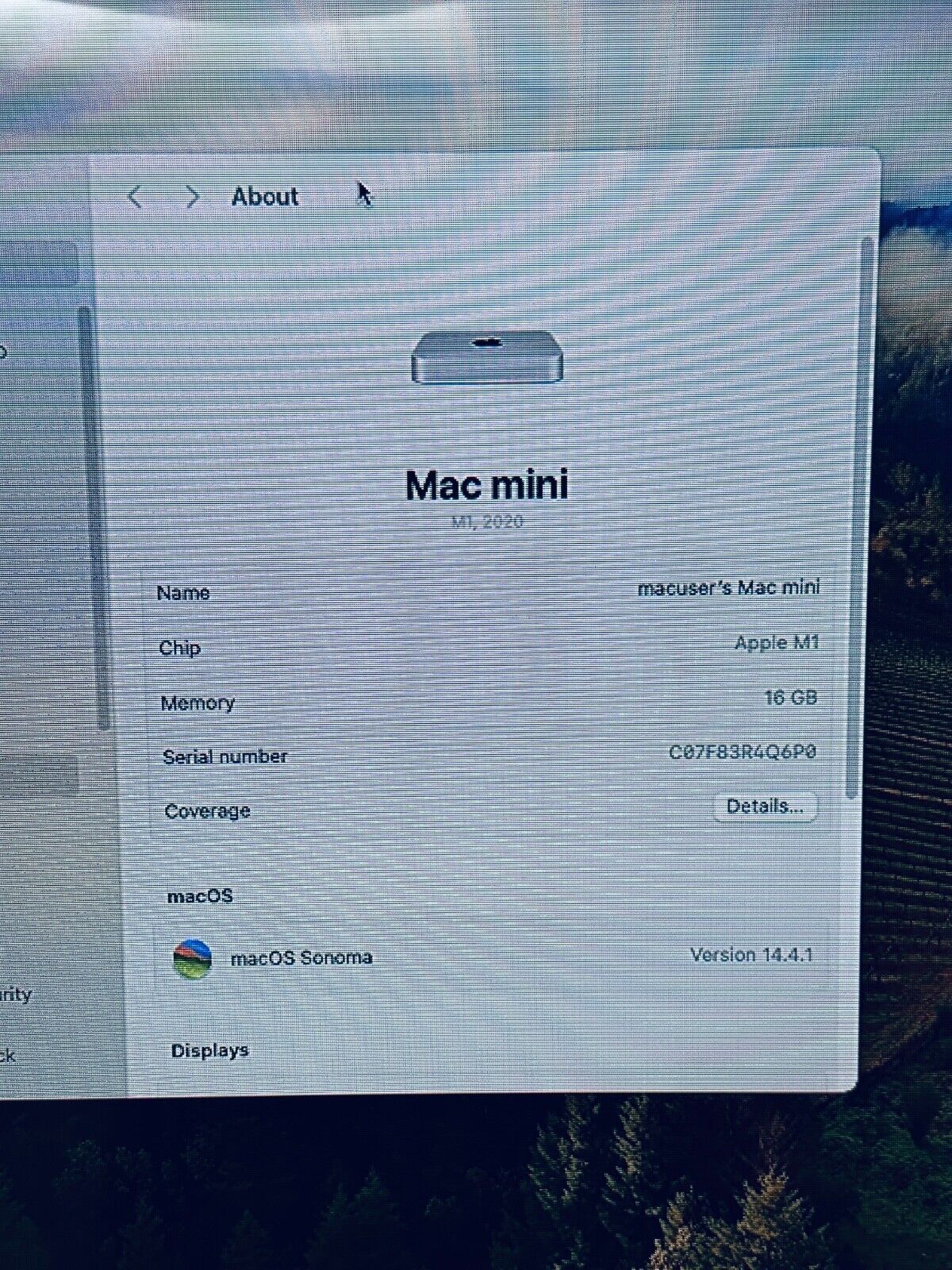 Apple Mac Mini 2020 M1 8-Core CPU 8-Core GPU 16GB RAM 1TB Flash SSD, Silver