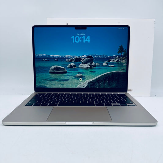 MacBook Air 13-Inch M2 8-Core CPU 8-Core GPU 8GB Ram 256GB SSD Starlight / Gold