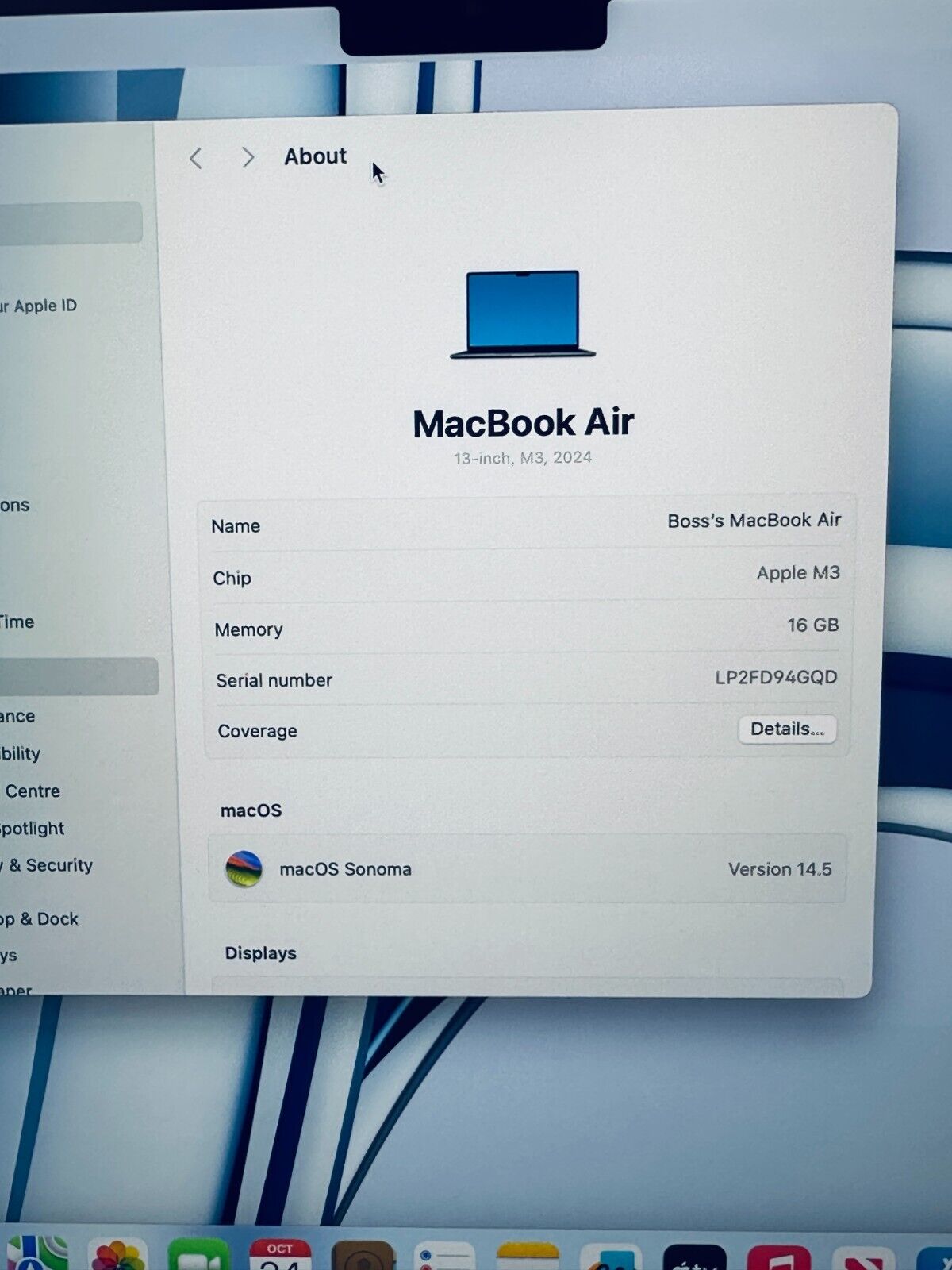 Apple M3 MacBook Air 2024 13-Inch 8-Core CPU 10-Core GPU 16GB 512GB Mnd Blue