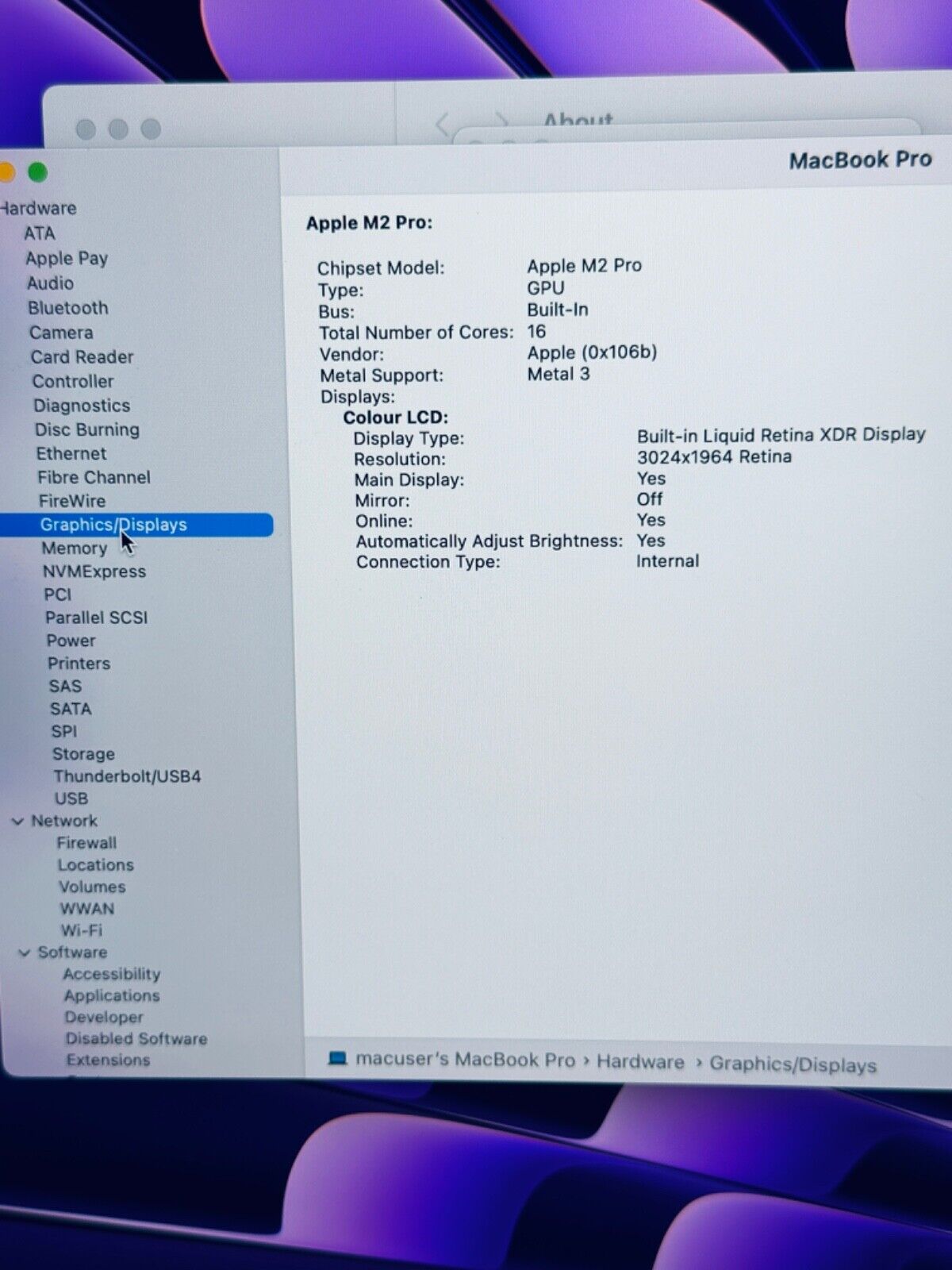 Apple MacBook Pro 14" 2023 M2 Pro 10-Core CPU 16-Core GPU 32GB 512GB Space Grey