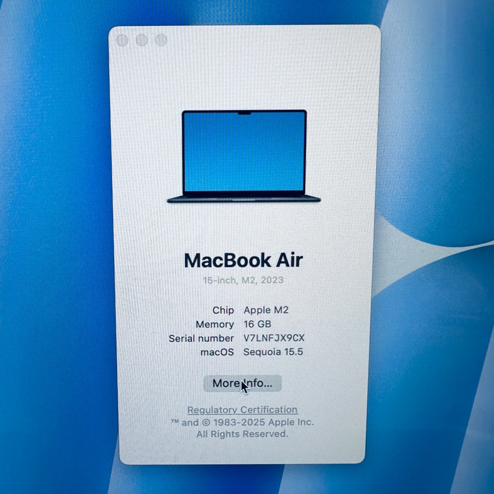 Apple MacBook Air 15-Inch M2 8-Core CPU 10-Core GPU 16GB 1TB SSD Midnight Blue