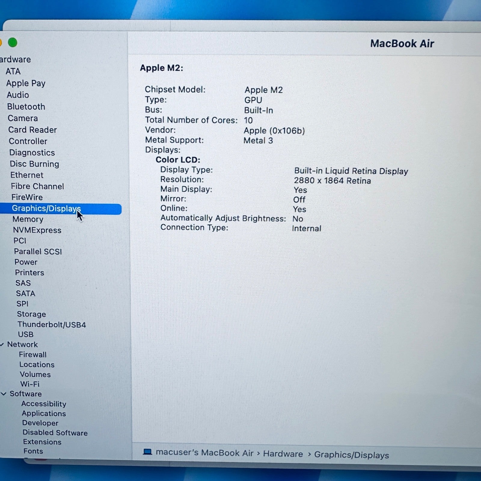 Apple MacBook Air 15-Inch M2 8-Core CPU 10-Core GPU 16GB 1TB SSD Midnight Blue