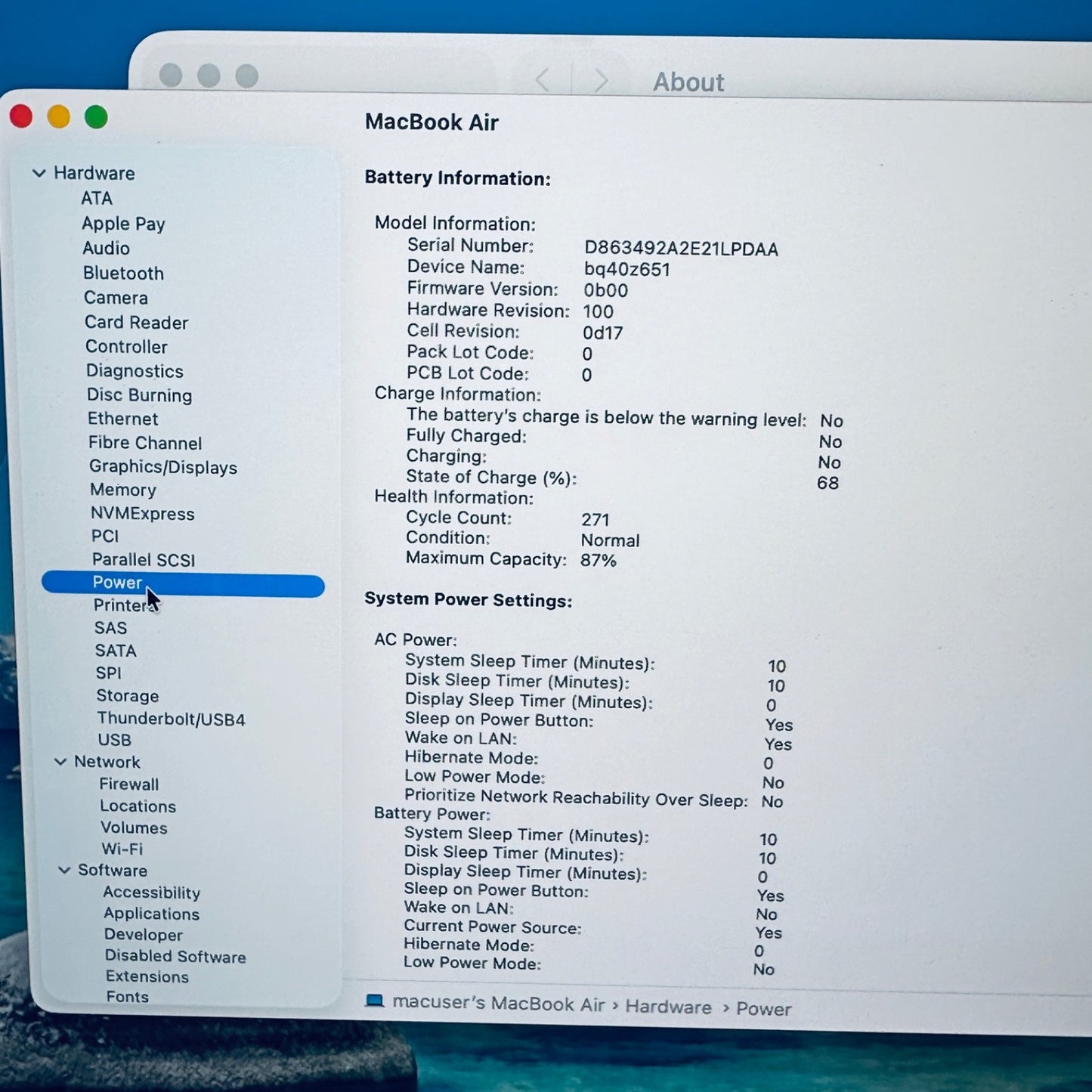 Apple MacBook Air 15-Inch M2 8-Core CPU 10-Core GPU 8GB 256GB In Starlight, Gold