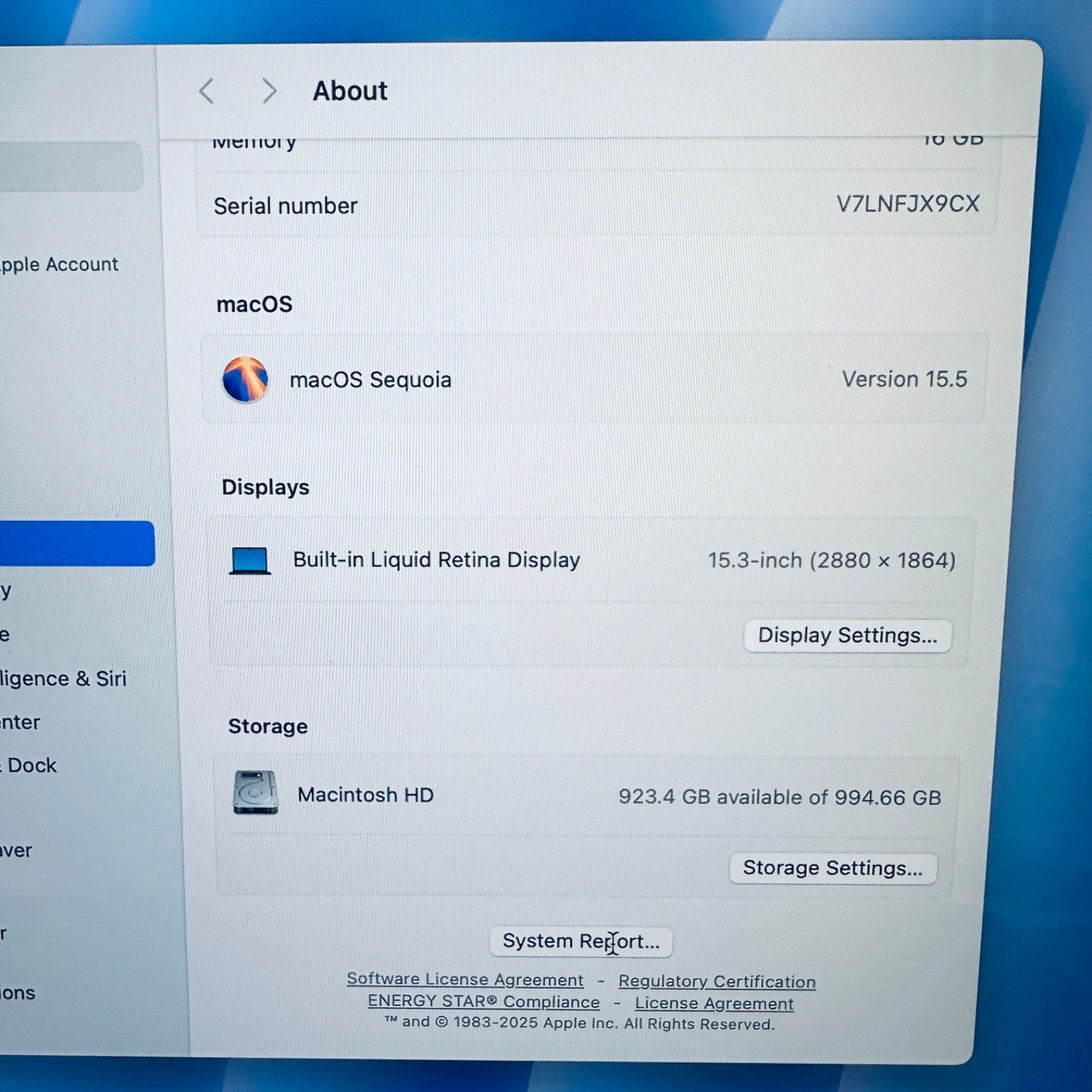 Apple MacBook Air 15-Inch M2 8-Core CPU 10-Core GPU 16GB 1TB SSD Midnight Blue