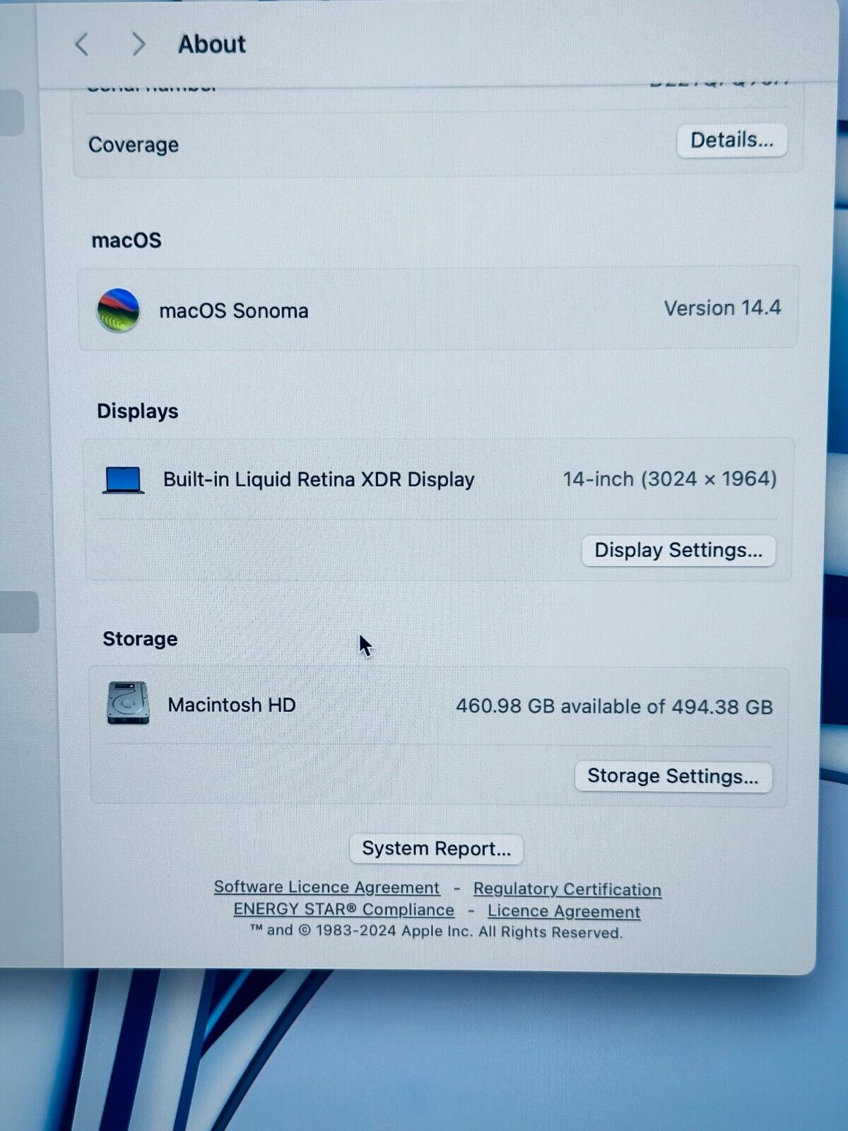 Apple MacBook Pro 14" M1 Pro 8-Core CPU 14-Core GPU 16GB 512GB SSD Space Grey