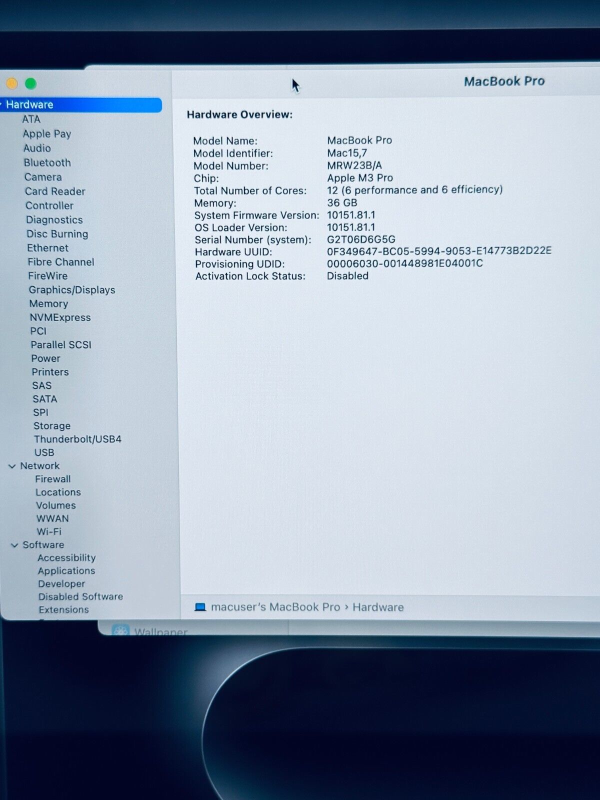 NEW Apple MacBook Pro 16" 2023 M3 Pro 12-Core CPU 18-Core GPU 36GB 512GB Black
