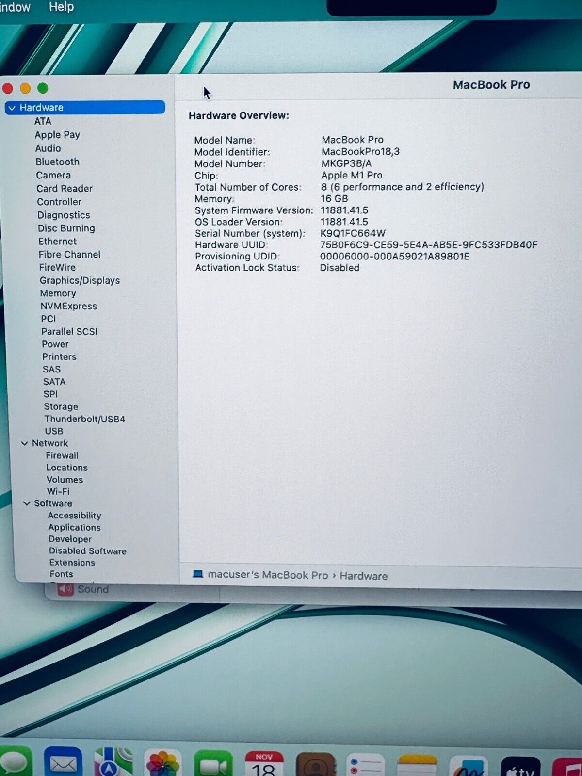 Apple MacBook Pro 14" M1 Pro 8-Core CPU 14-Core GPU 16GB 512GB SSD In Space Grey