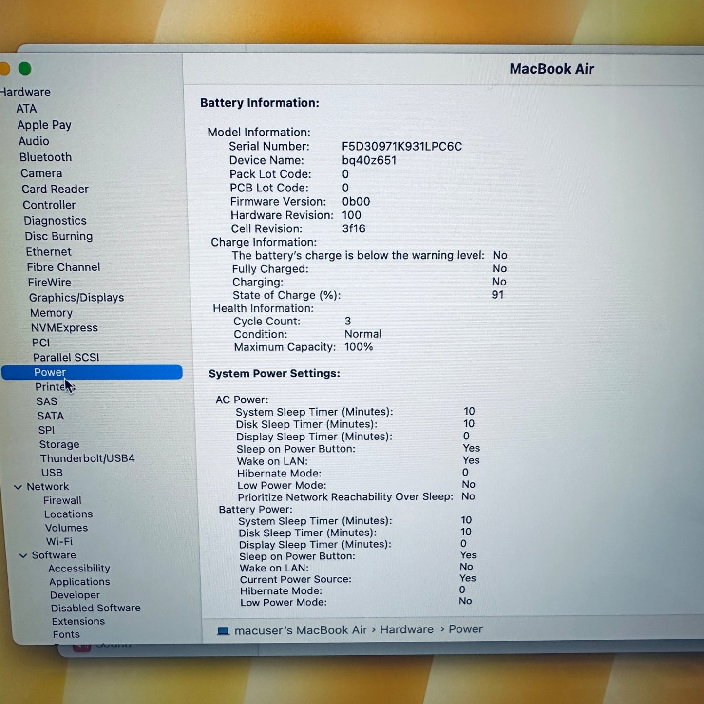 Apple MacBook Air 15-Inch M2 8-Core CPU 10-Core GPU 8GB 256GB In Starlight, Gold