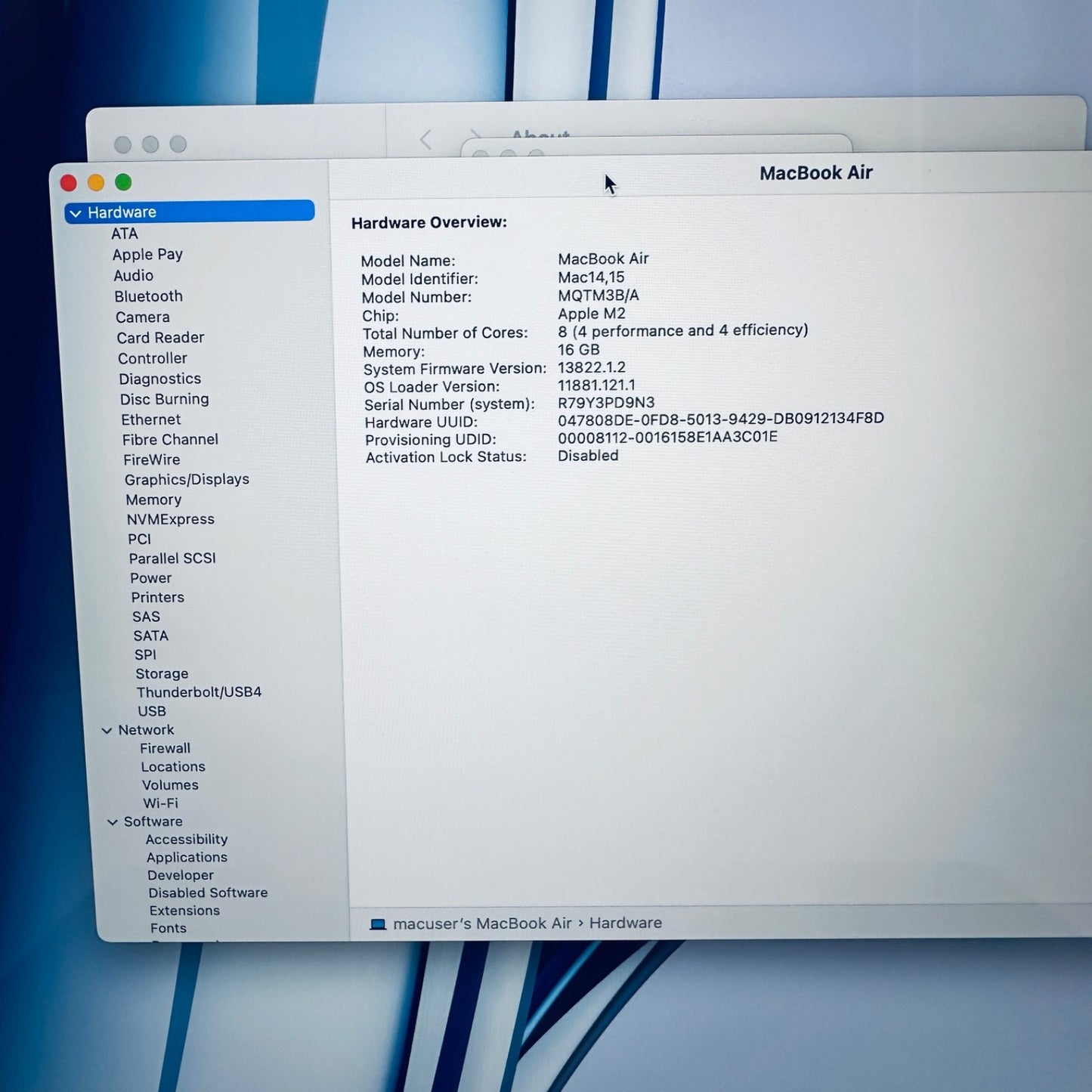 MacBook Air 15-Inch M2 8-Core CPU 10-Core GPU 16GB 1TB Midnight Blue + Warranty