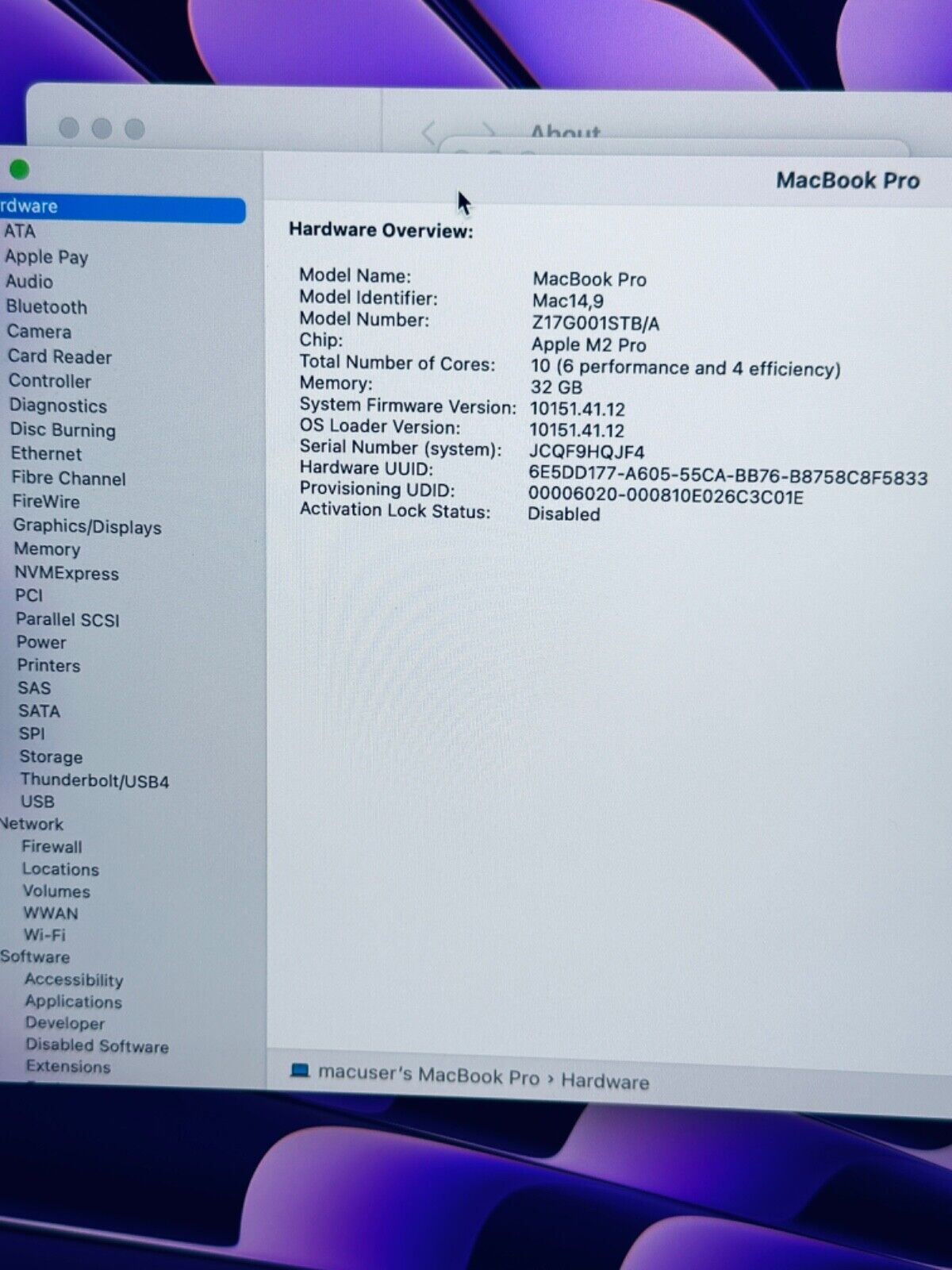 Apple MacBook Pro 14" 2023 M2 Pro 10-Core CPU 16-Core GPU 32GB 512GB Space Grey