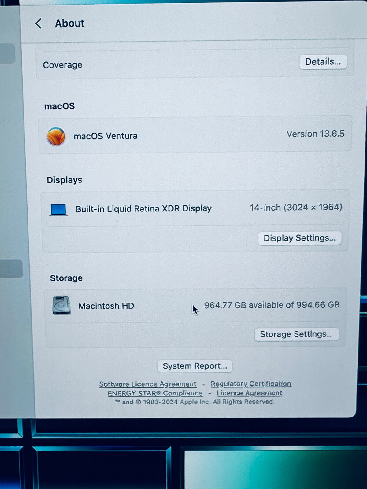 Apple MacBook Pro 14" 2023 M2 Max 12-Core CPU 38-Core GPU 64GB 1TB SSD, Sp Grey