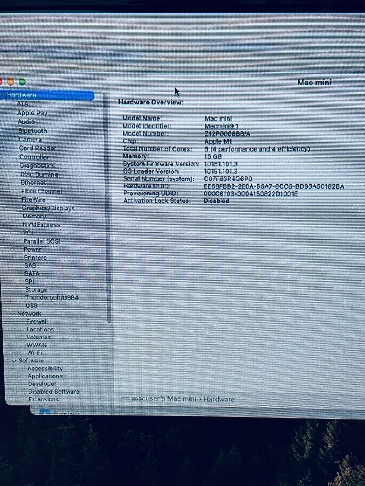Apple Mac Mini 2020 M1 8-Core CPU 8-Core GPU 16GB RAM 1TB Flash SSD, Silver