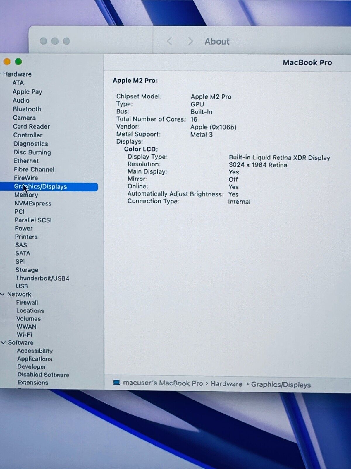 Apple MacBook Pro 14" 2023 M2 Pro 10-Core CPU 16-Core GPU 16GB 512GB SSD Sp Grey