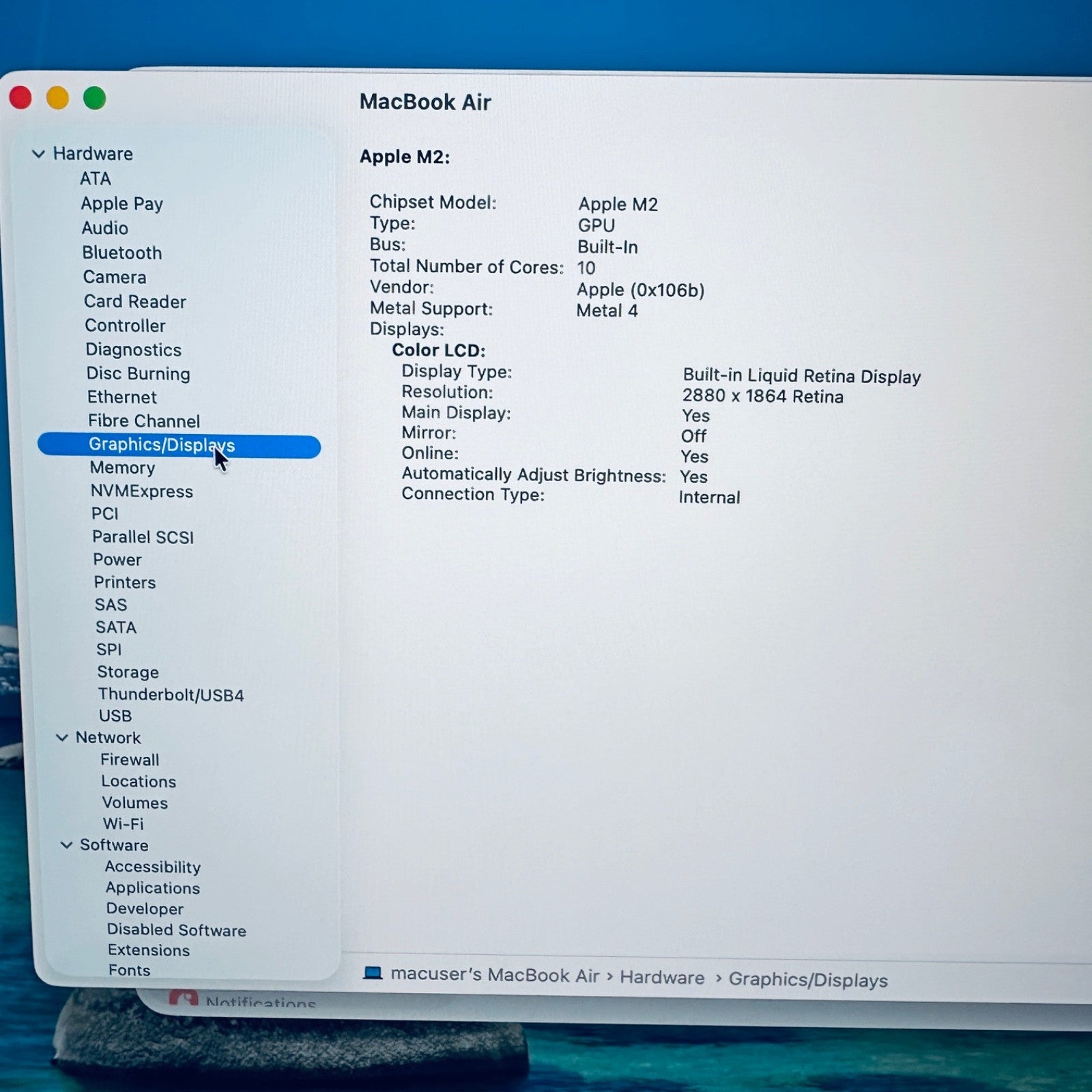 MacBook Air 15-Inch M2 8-Core CPU 10-Core GPU 8GB 512GB Midnight Blue + Warranty