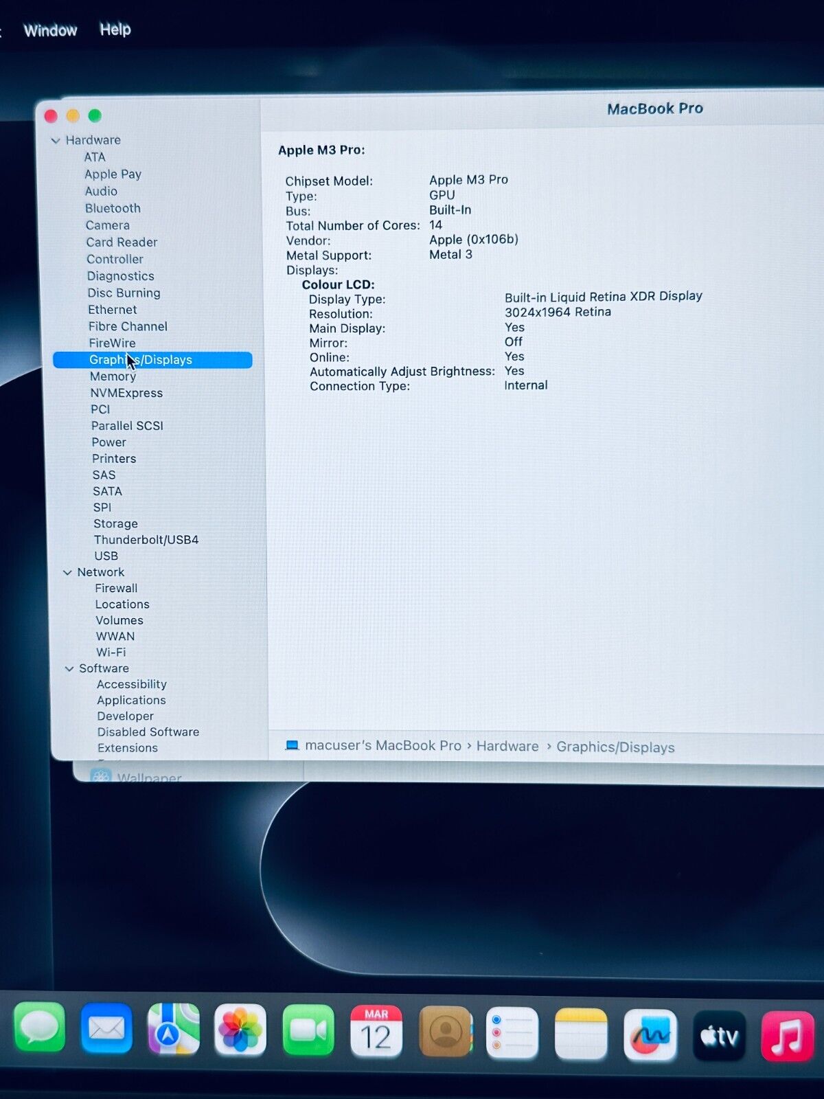 Apple MacBook Pro 14" 2023 M3 Pro 11-Core CPU 14-Core GPU 18GB 512GB SSD Silver