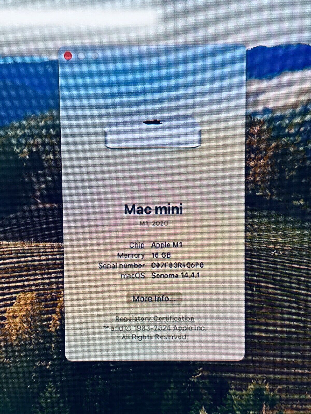 Apple Mac Mini 2020 M1 8-Core CPU 8-Core GPU 16GB RAM 1TB Flash SSD, Silver
