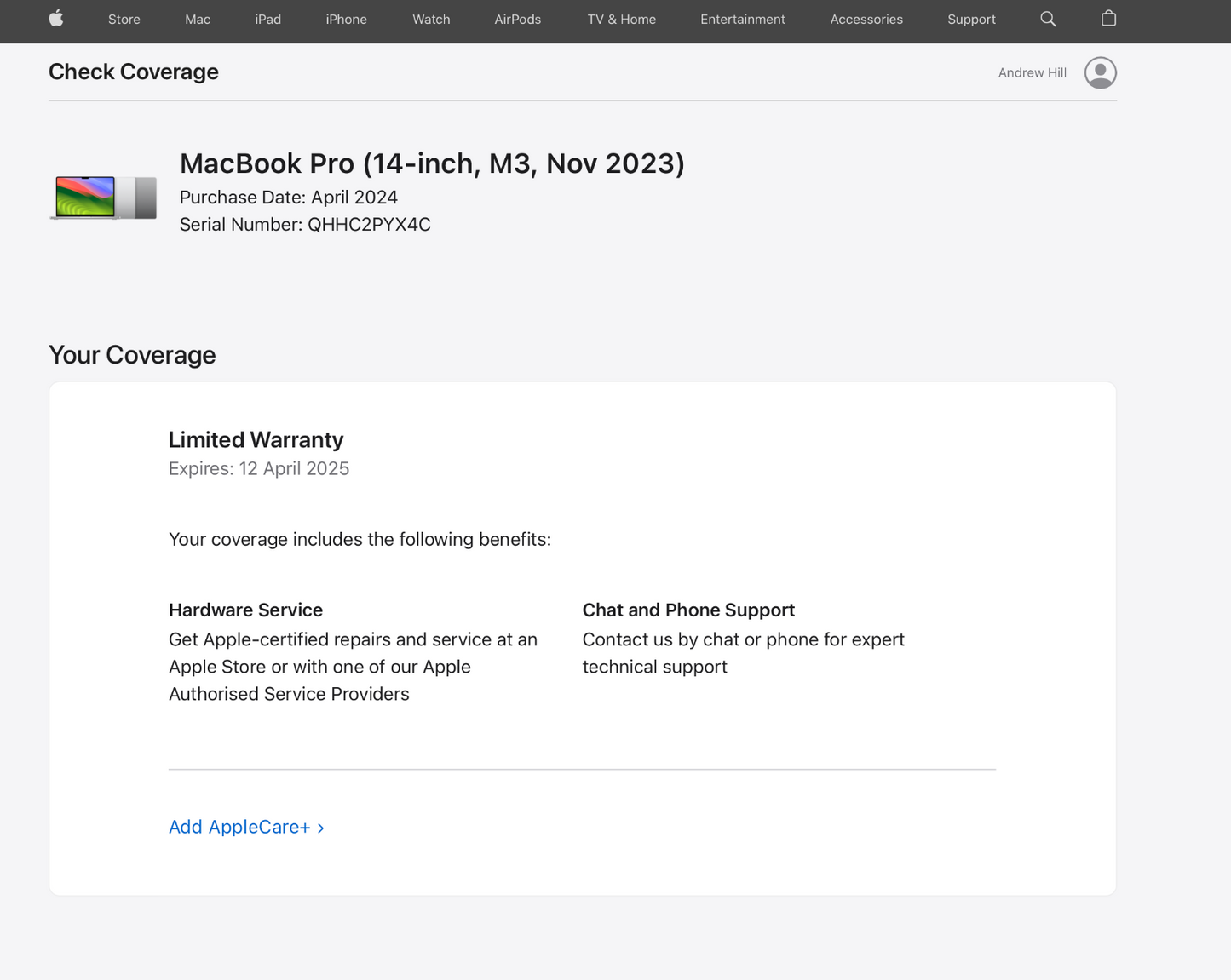 NEW Apple MacBook Pro 14" 2023 M3 8-Core CPU 10-Core GPU 8GB 512GB SSD In Silver