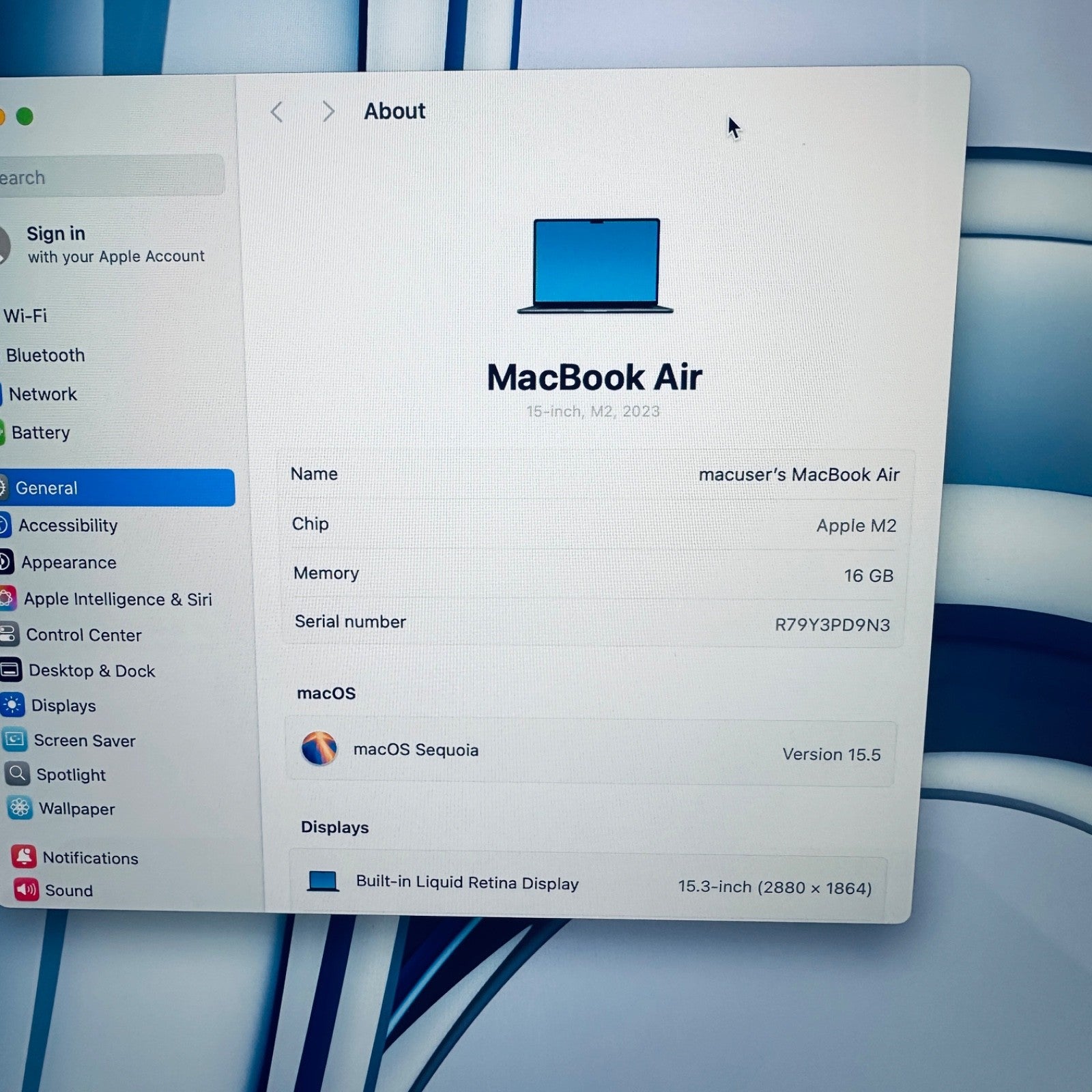 MacBook Air 15-Inch M2 8-Core CPU 10-Core GPU 16GB 1TB Midnight Blue + Warranty