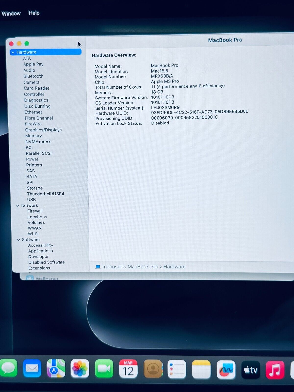 Apple MacBook Pro 14" 2023 M3 Pro 11-Core CPU 14-Core GPU 18GB 512GB SSD Silver