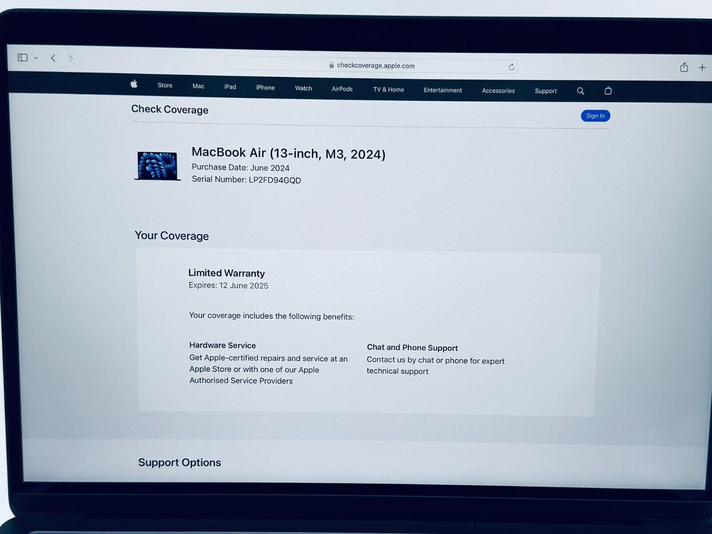 Apple M3 MacBook Air 2024 13-Inch 8-Core CPU 10-Core GPU 16GB 512GB Mnd Blue