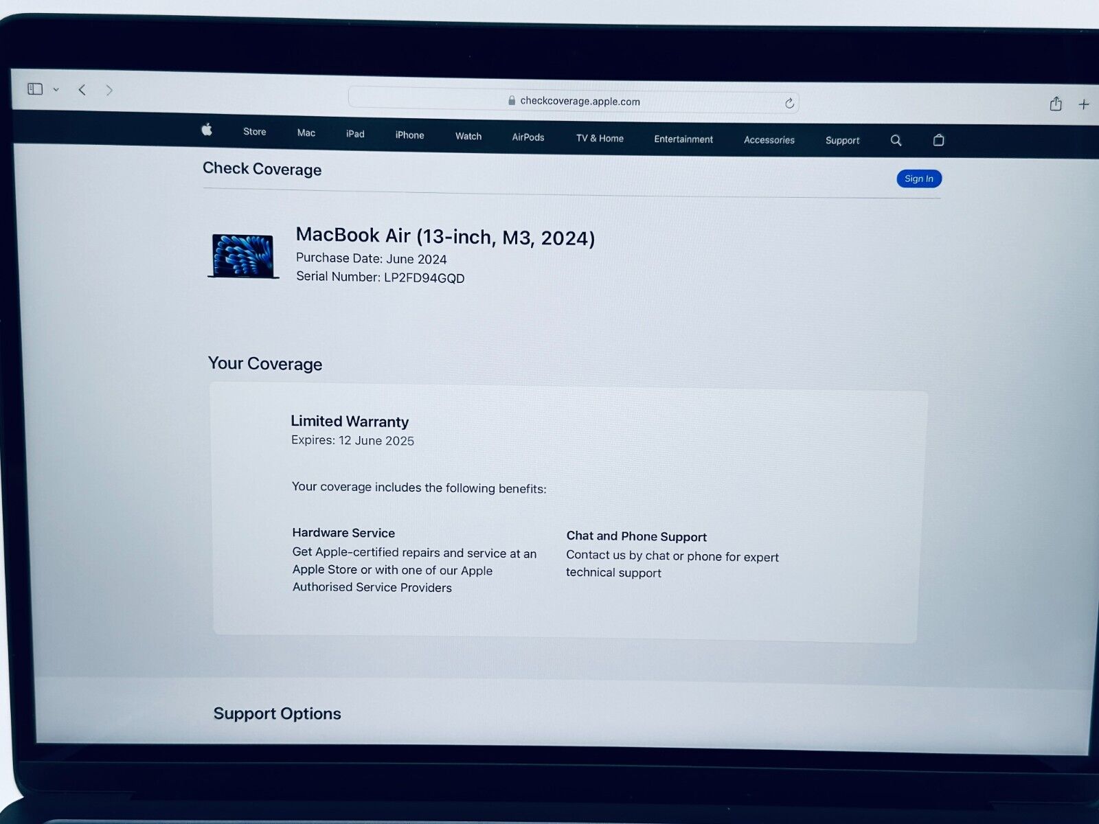 Apple M3 MacBook Air 2024 13-Inch 8-Core CPU 10-Core GPU 16GB 512GB Mnd Blue