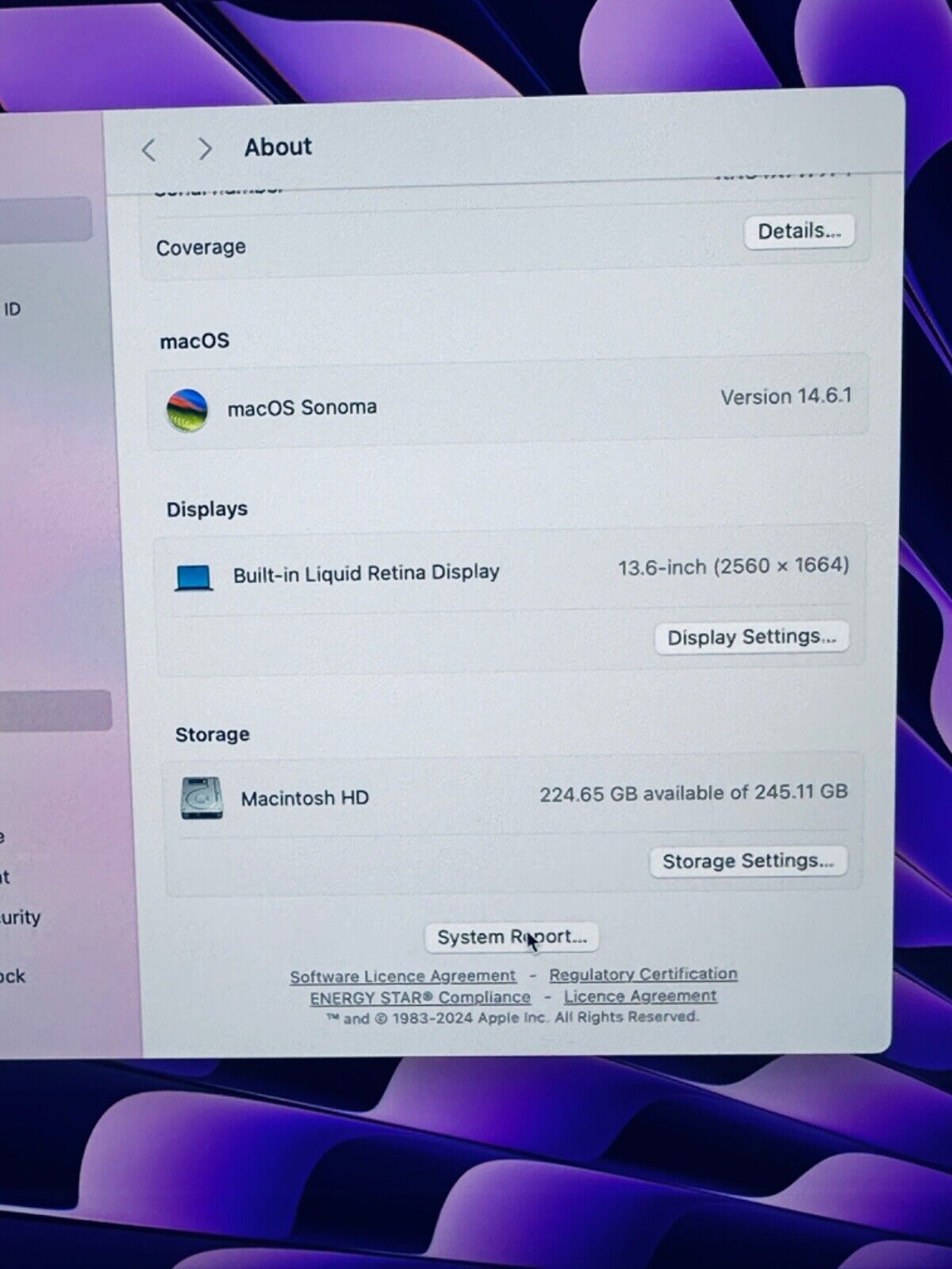 Apple M2 MacBook Air 13-Inch 8-Core CPU 8-Core GPU 8GB, 256GB SSD In Space Grey
