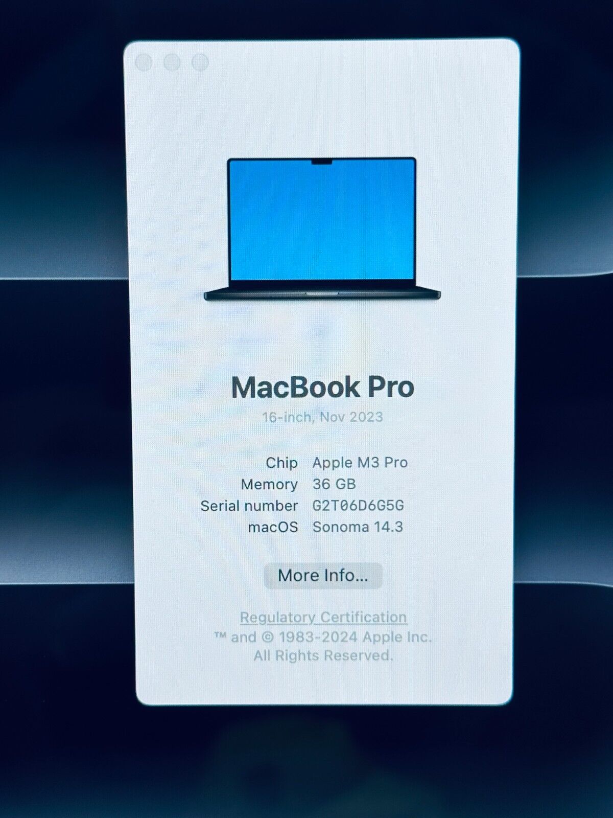 NEW Apple MacBook Pro 16" 2023 M3 Pro 12-Core CPU 18-Core GPU 36GB 512GB Black